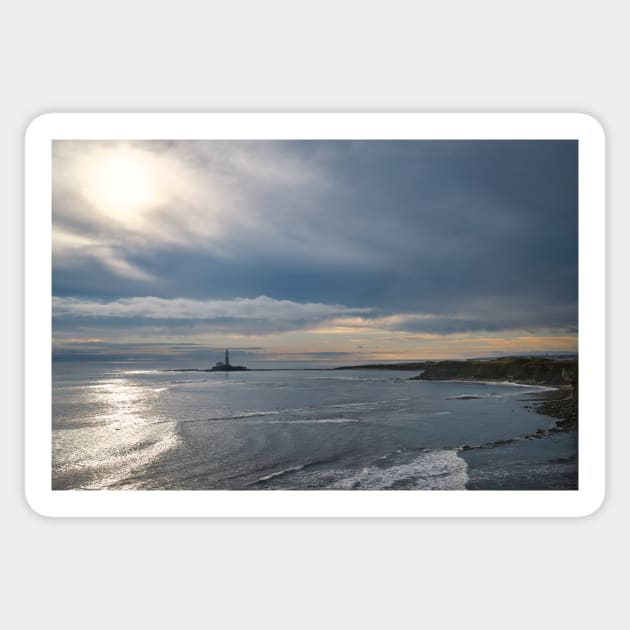 Overcast morning at St Marys Island Sticker by Violaman